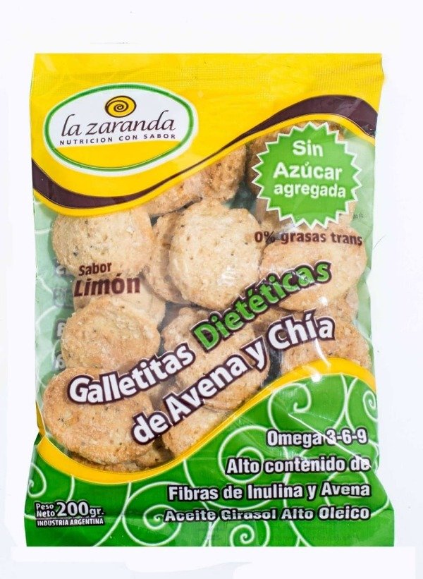 GALLETITAS DIETETICAS S/AZUCAR LIMON LA ZARANDA