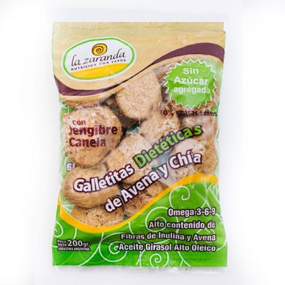 GALLETITAS DIETETICAS JENGIBRE CANELA LA ZARANDA