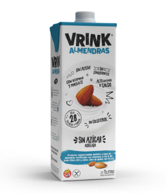 VRINK LECHE DE ALMENDRAS SIN AZUCAR  LT
