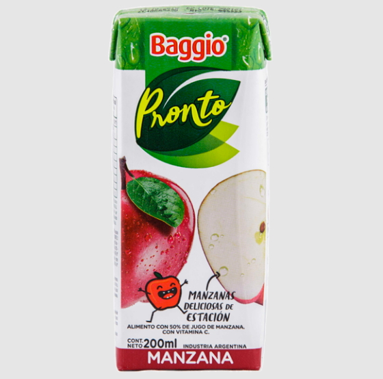 JUGO BAGGIO MANZANA 200ML