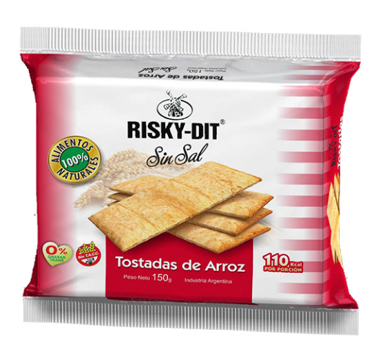 RISKY DIT TOSTADAS DE ARROZ SIN SAL
