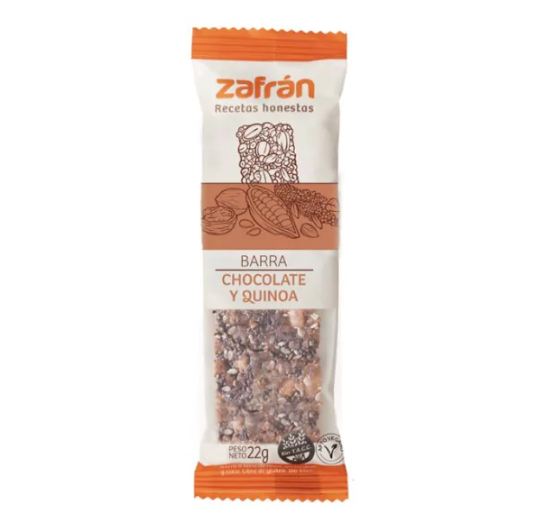 BARRA CHOCOLATE Y QUINUA  ZAFRAN