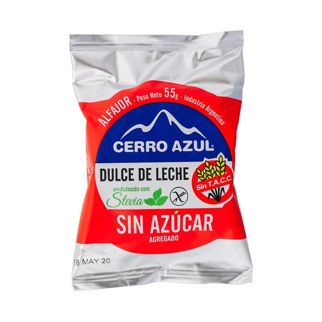 ALFAJOR CERRO AZUL DULCE DE LECHE CON STEVIA