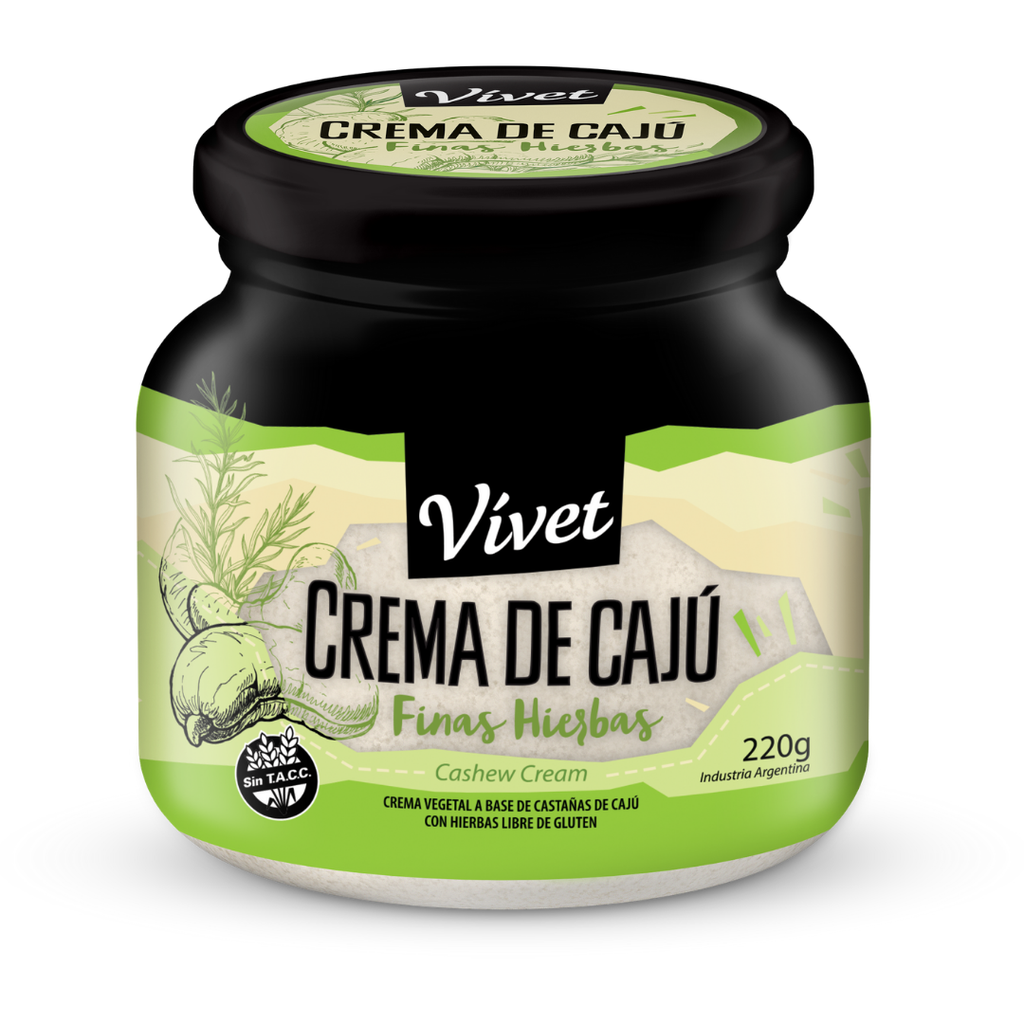CREMA DE CAJU FINAS HIERBAS VIVET 220G