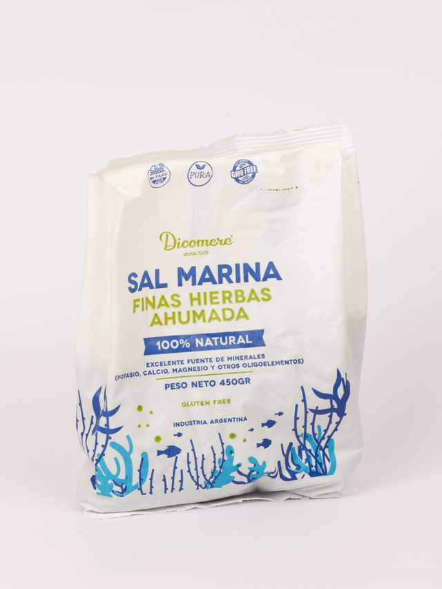 SAL MARINA FINAS HIERBAS AHUMADAS SIN TACC x 450 GR DICOMERE