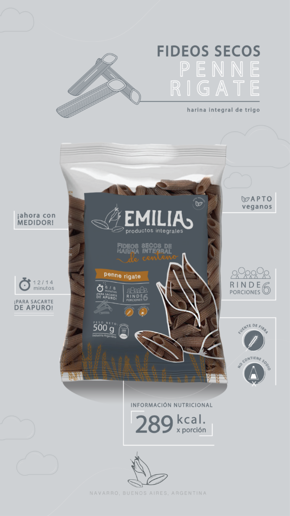 NIDO FIDEOS PENNE RIGATE EMILIA 500GRM