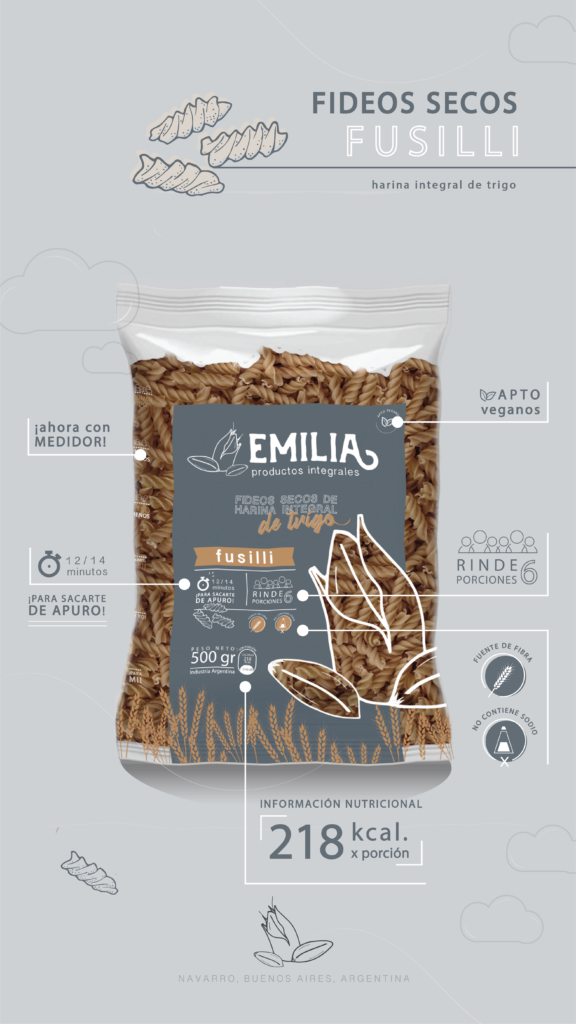 FIDEOS FUSILLI  EMILIA 500GRM
