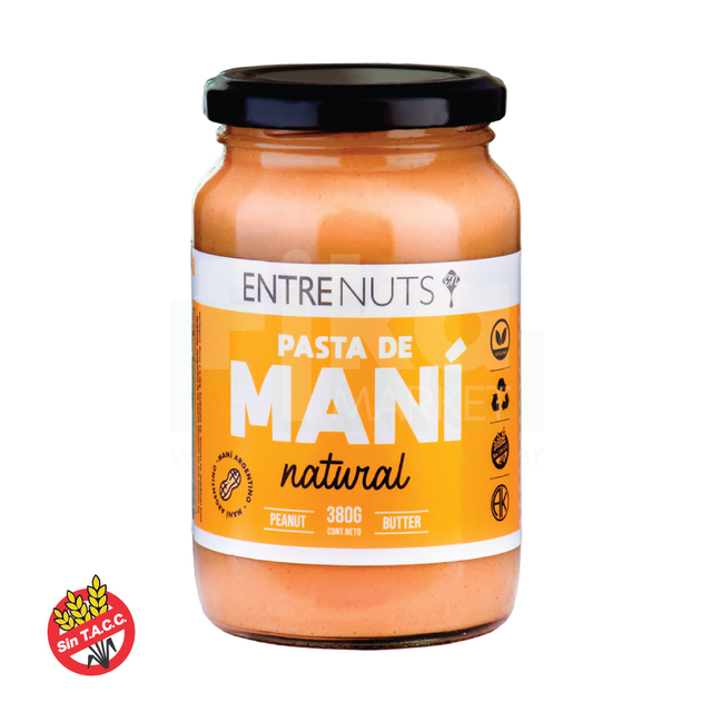 PASTA DE MANI NATURAL ENTRENUTS 380G