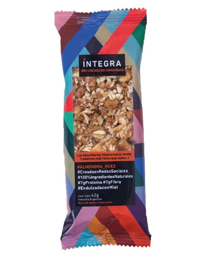 BARRITA ALMENDRA Y NUEZ 43GRS INTEGRA