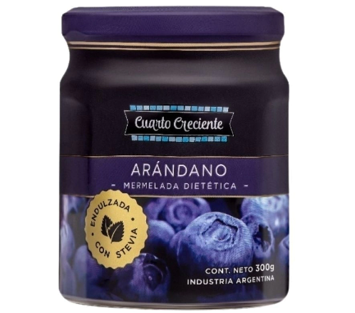 MERMELADAS CUARTO CRECIENTE ARANDANO CON STEVIA