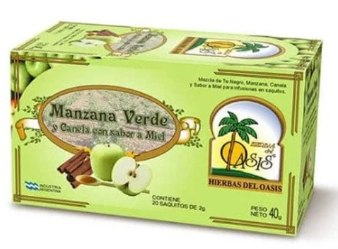 TE MANZANA VERDE Y CANELA MIEL X 20SAQ  OASIS