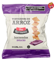 TOSTADAS DE ARROZ DULCE X120G  DOS HERMANOS