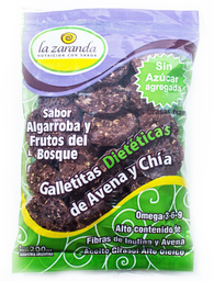 GALLETITAS DIETETICAS ALGARROBA Y FRUTOS DEL BOSQUE S/AZUCAR LA ZARANDA