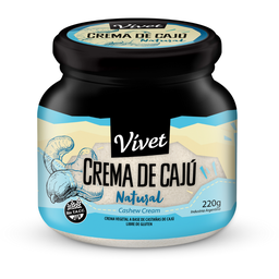CREMA DE CAJU NATURAL  VIVET 220G