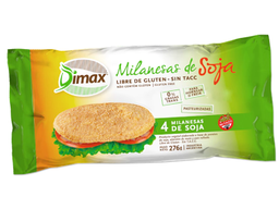 MILANESA DE SOJA SIN TACC DIMAX 4 UNIDADES 276GRS