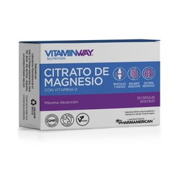 CITRATO DE MAGNESIO  VITAMINWAY 30 cap (blister de 10 comp $6000)