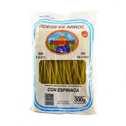 FIDEOS X300G ESPINACA SOYARROZ - SOYRROZ