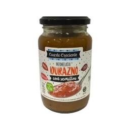 MERMELADA DE DURAZNO CON SEMILLAS Y STEVIA X400GR  CUARTO CRECIENTE OFERTA