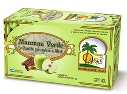 TE MANZANA VERDE Y CANELA MIEL X 20SAQ  OASIS