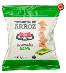 TOSTADAS DE ARROZ SIN SAL X120G DOS HERMANOS